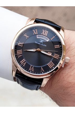 ساعت مچی قهوه ای مردانه 45 میلی متر Daniel Klein - کد 371239362