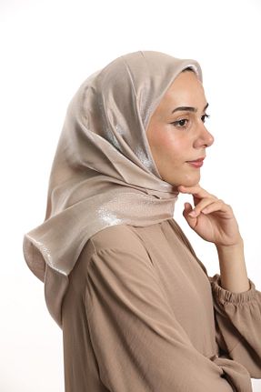 روسری بژ پلی استر Kevser Scarf - کد 903370676