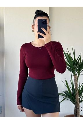 بلوز زرشکی زنانه ساده Kate - کد 903415584