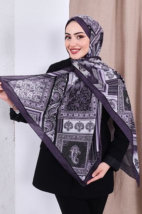 شال طوسی زنانه پنبه پلی استر Golden Rose - کد 903414399