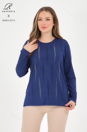 بلوز سرمه ای زنانه رگولار Ravencia - کد 886295182