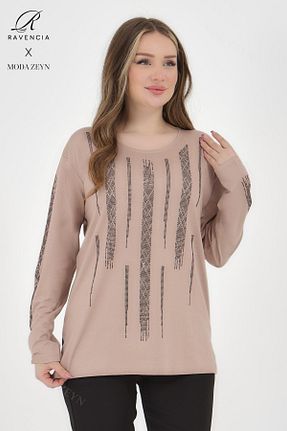 بلوز بژ زنانه یقه دوچرخه Ravencia - کد 903422700