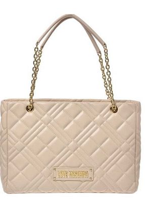 کیف دوشی بژ زنانه پلی اورتان Love Moschino - کد 903447485