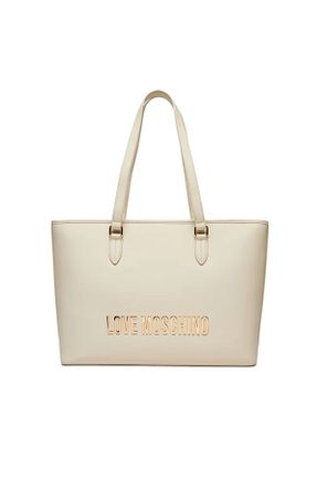 کیف دوشی بژ زنانه چرم مصنوعی Love Moschino - کد 903447448