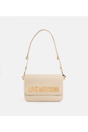 کیف دوشی بژ زنانه پلی اورتان Love Moschino - کد 903447440