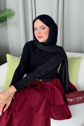 بلوز حجاب مشکی زنانه رگولار Şulemoda Giyim - کد 903469853