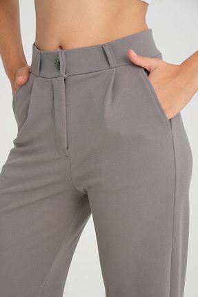 شلوار طوسی زنانه پارچه ZERTEX - کد 845704210