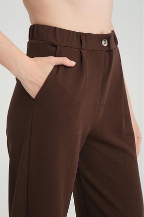 شلوار قهوه ای زنانه پارچه ZERTEX - کد 836481809