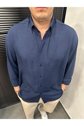 پیراهن سرمه ای مردانه Relaxed Detts - کد 903516639
