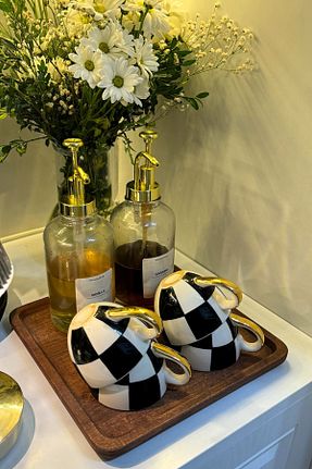 سینی قهوه ای چوب HBS Art Design - کد 903518002