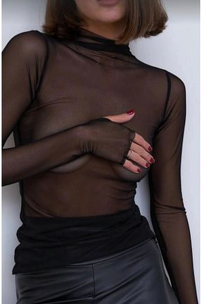 بلوز مشکی زنانه ساده AKHALMODA - کد 903518904