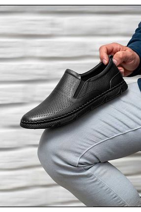 کفش کژوال مشکی مردانه چرم خالص D&M DANİ&MARCA - کد 736179408
