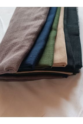 روسری خاکی پنبه ای KVSHOME - کد 903529955