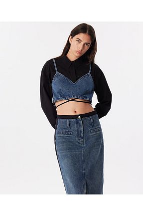 بلوز مشکی زنانه ساده Twist - کد 854073130