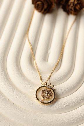 گردنبند استیل ( فولاد ) طلائی زنانه استیل (فولاد) FİRST JEWELRY - کد 802170411