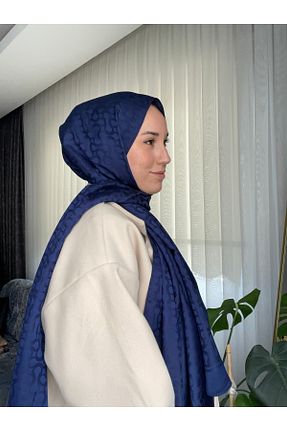 شال سرمه ای زنانه پنبه ای Levidor - کد 903533398