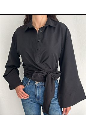 پیراهن مشکی زنانه کراپ AB LOOKS - کد 903538048