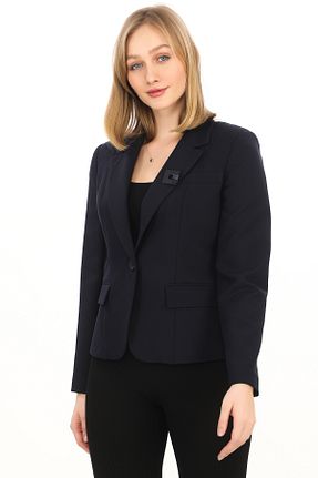کت بلیزر سرمه ای زنانه بافتنی reksastyle - کد 903567185