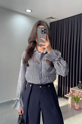 پیراهن سرمه ای زنانه رگولار ECEMİ - کد 903604766