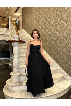 لباس مشکی زنانه بافتنی Çağla - کد 904699505