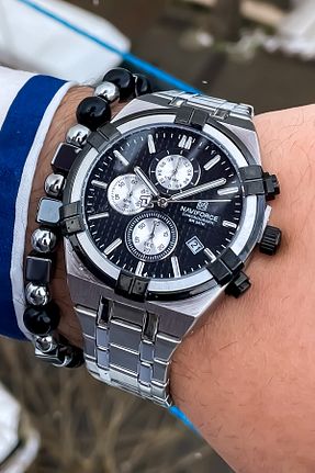 ساعت مچی طوسی مردانه 41-45 میلی متر Naviforce - کد 903575384