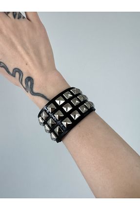 دستبند جواهر مشکی زنانه چرم DarkellaStore - کد 903602539