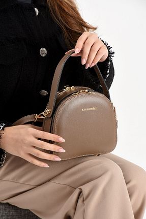کیف دوشی متالیک زنانه چرم مصنوعی H&D COLLECTİON - کد 903606146