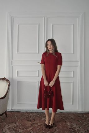 لباس زرشکی زنانه بافتنی Swass - کد 903623553