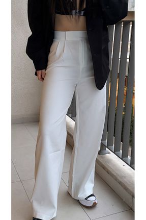شلوار سفید زنانه بافتنی Nurella - کد 903621351