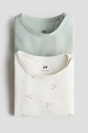 بادی سبز بچه گانه یقه دوچرخه H&M - کد 903628256