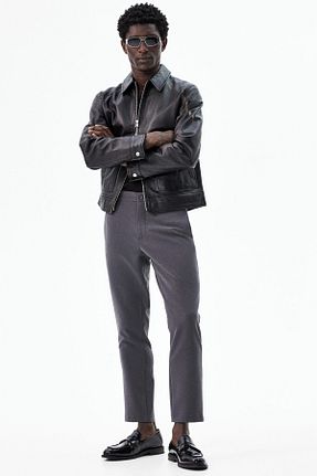 شلوار طوسی مردانه پاچه کوتاه H&M - کد 903628171