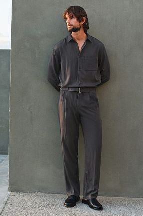 شلوار طوسی مردانه رگولار H&M - کد 903628591