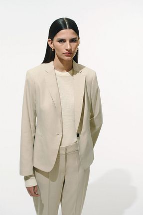 کت بلیزر بژ زنانه پلی استر H&M - کد 903627523