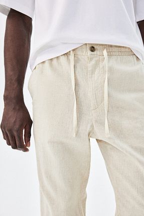 شلوار مردانه مخلوط کتان H&M - کد 903628378
