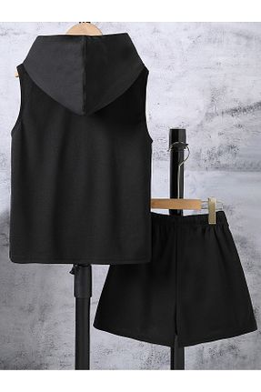 ست بالاتنه و پائین تنه مشکی بچه گانه بافت hilon - کد 904725333