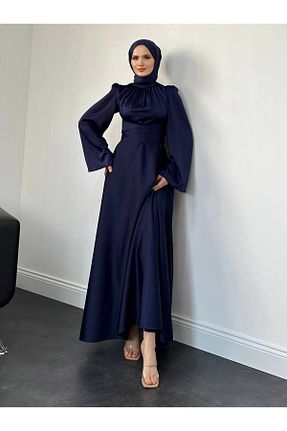 لباس فارغ التحصیلی حجاب سرمه ای زنانه Çan W WARGA - کد 903623379