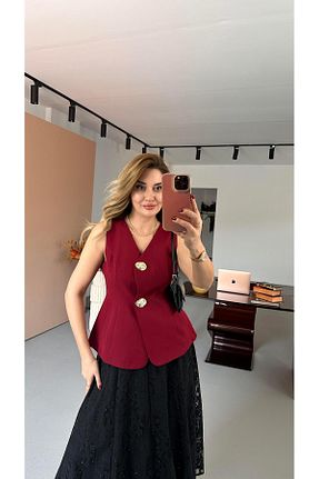 جلیقه رنگی زنانه رگولار Sezgi Tekin - کد 903718505
