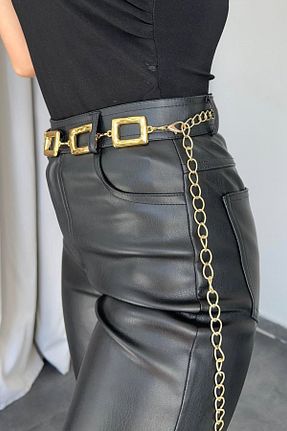 کمربند متالیک زنانه زنجیر barış sülün lovebox - کد 903735848