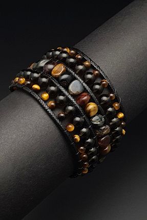 دستبند جواهر رنگی زنانه سنگ طبیعی Seven Art Jewelry - کد 903734100