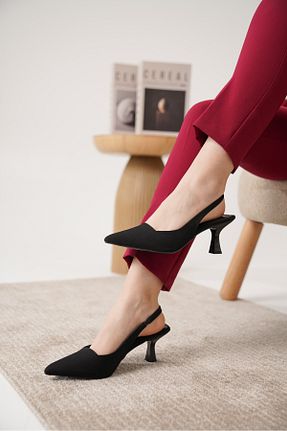 کفش پاشنه بلند کلاسیک مشکی زنانه پاشنه تخت Daxtors - کد 903744746