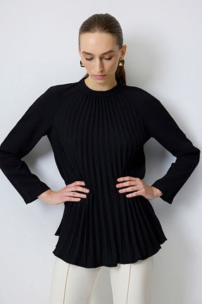 بلوز حجاب مشکی زنانه نیمه فیت Touche Prive - کد 903740239