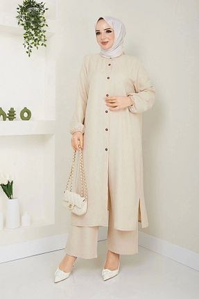 ست بالاتنه و پائین تنه سایز بزرگ طوسی زنانه کش دار kaes giyim - کد 812921632
