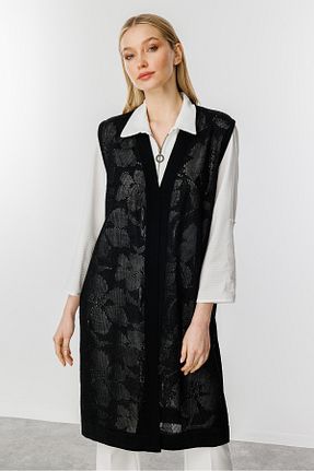 جلیقه سایز بزرگ مشکی زنانه رگولار Butik Triko - کد 903739907