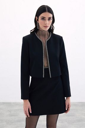 کت مشکی زنانه رگولار Sateen - کد 903748953
