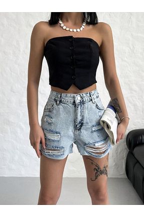 شلوارک و برمودا آبی زنانه اسلیم xAsprin Fashion - کد 903742920