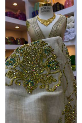 لباس بژ زنانه بافتنی SOLİN YÖRESEL - کد 904926633