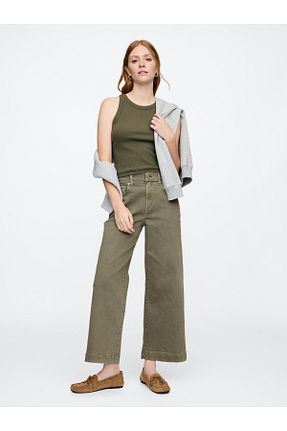 شلوار جین خاکی زنانه GAP - کد 899398279