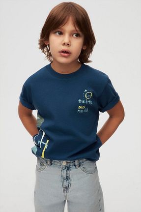تیشرت آبی بچه گانه رگولار Nk Kids - کد 904926935