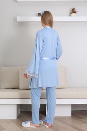 ست لباس راحتی بارداری آبی زنانه پنبه ای ERDENİZ TEKSTİL - کد 904105922