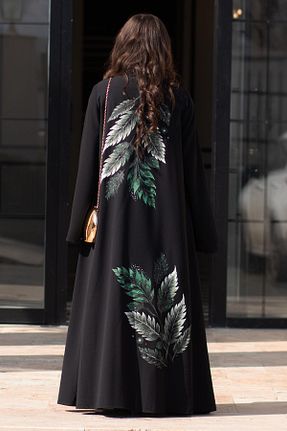 کلاه و ابایا مشکی زنانه بافتنی MELEK ARAZ - کد 903759125